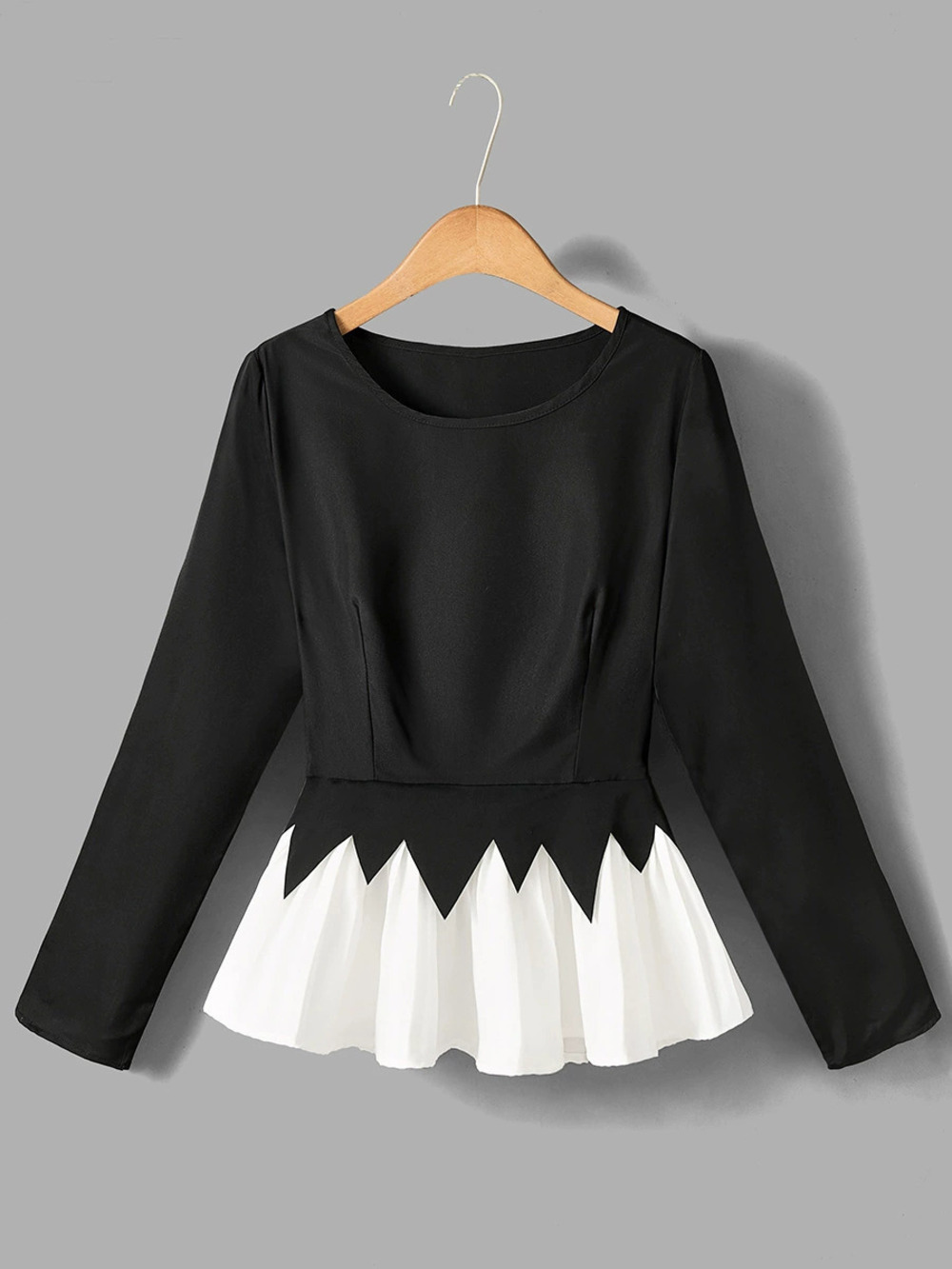 ZARA New Fall Long Sleeve Shirt Dress Colorblock Pullover Top